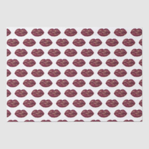 Papel De Seda Kisses Lábios vermelhos brancos