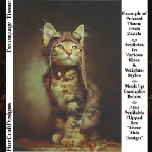 Kitten Aviador Fantasia Steampunk FB6R Decoupage