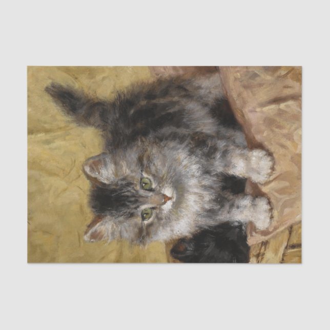 Papel De Seda Kitten Painting Henriette Ronner-Knip (1821-1909) (Frente )