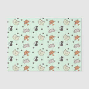 Papel De Seda Kitty Cat Pattern