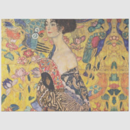Papel De Seda Klimt Lady with Fan Decoupage Paper