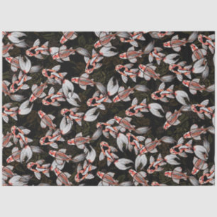 Papel De Seda Koi Pond Fish Trabalho de arte