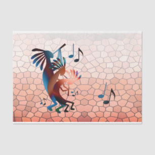 Papel De Seda Kokopelli Blues Music 2 Sunset Decoupage