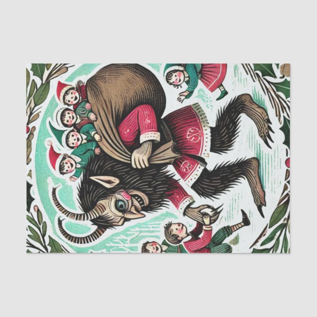 Papel De Seda Krampus Christmas (Frente )