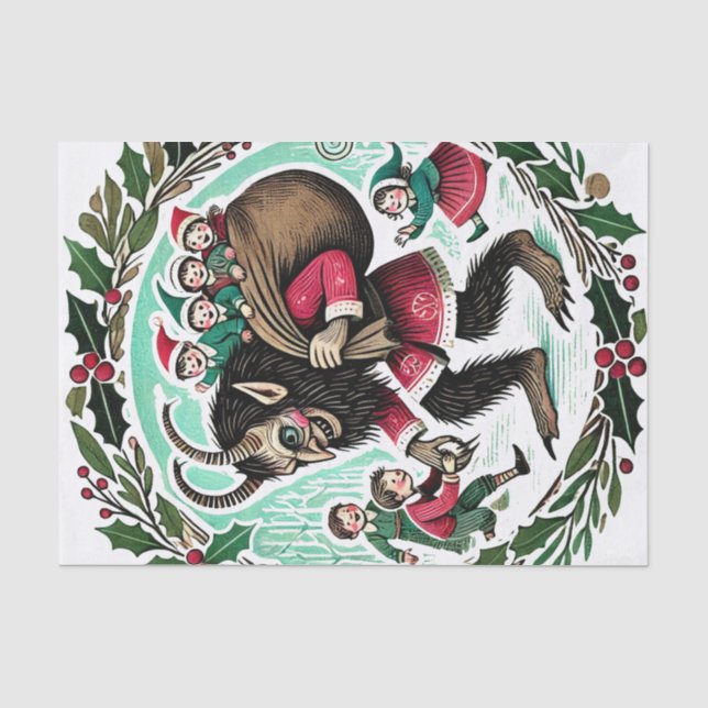 Papel De Seda Krampus Christmas (Frente )