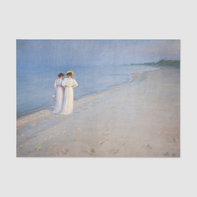 Papel De Seda Kroyer - Noite de Verão em Skagen Beach (Frente )