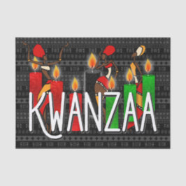 Papel De Seda Kwanzaa Dançarinas com Velas de Kinara