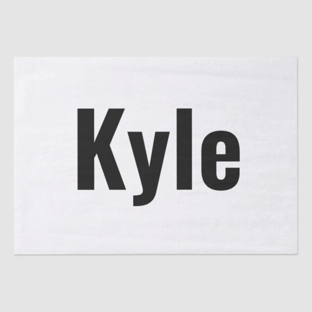 Papel De Seda Kyle Mens Name, (Frente )