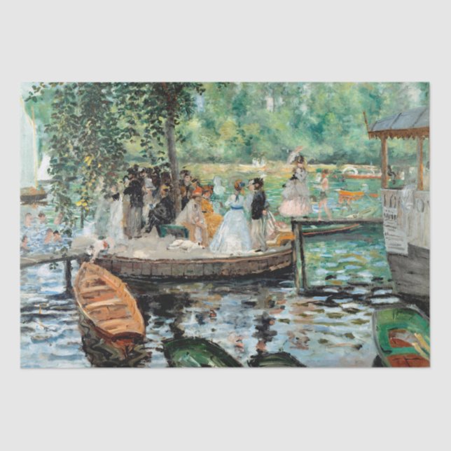 Papel De Seda La Grenouillere, por Renoir, chique (Frente )