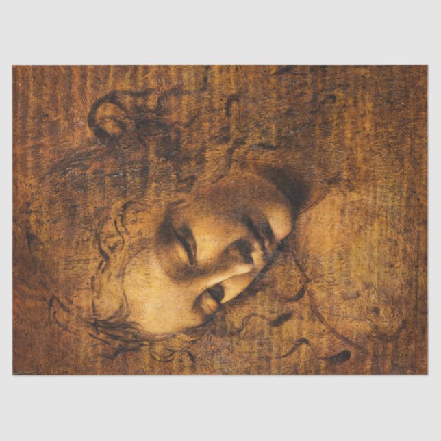 Papel De Seda La Scapiliata, 1506-1508 por Leonardo da Vinci (Frente )