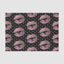 Papel De Seda Lábios de brilho rosados