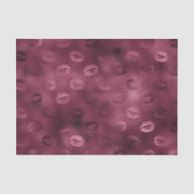 Papel De Seda Lábios Glitter em Folha de Bourgonha Glam (Frente )