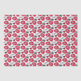 Papel De Seda Lábios vermelhos