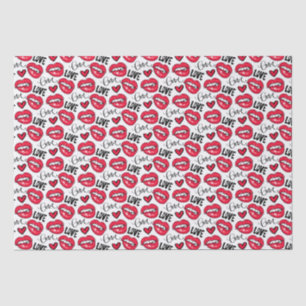 Papel De Seda Lábios vermelhos
