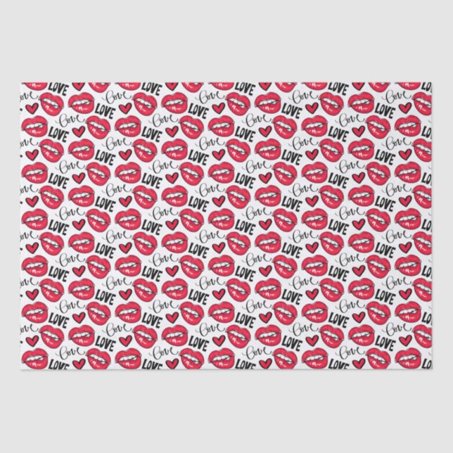 Papel De Seda Lábios vermelhos (Frente )