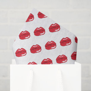 Papel De Seda Lábios Vermelhos Engraçados