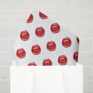 Papel De Seda Lábios Vermelhos Engraçados