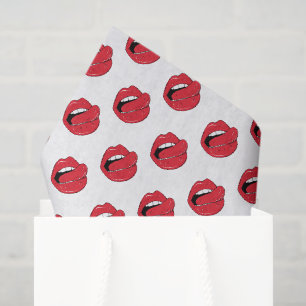 Papel De Seda Lábios Vermelhos Engraçados