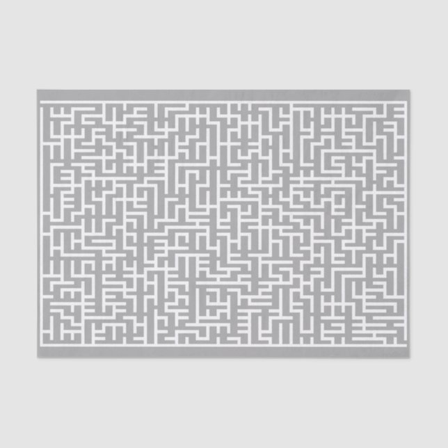 Papel De Seda Labirinto branco gigante (Frente )