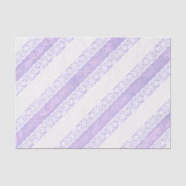 Papel De Seda Lace branco floral tecido prateado roxo