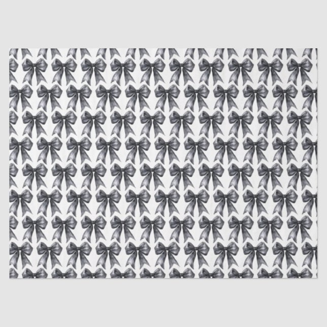 Papel De Seda Laço Coquete Preto (Frente )