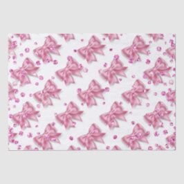 Papel De Seda Laço de fita rosa brilho padrão meninas femininas