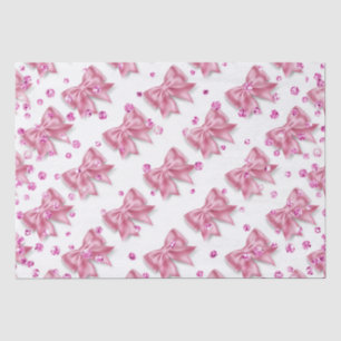 Papel De Seda Laço de fita rosa brilho padrão meninas femininas