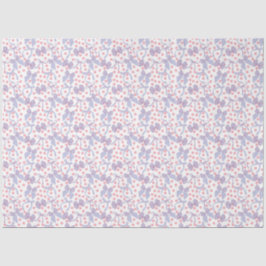 Papel De Seda Laços Azuis & Pontos Rosas