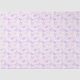 Papel De Seda Laços Roxos com Pontos Rosas