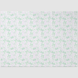 Papel De Seda Laços Verdes & Pontos Roxos