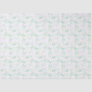 Papel De Seda Laços Verdes & Pontos Roxos