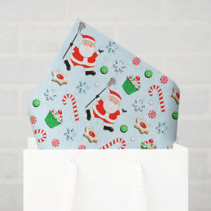 Papel De Seda Lacrosse Esportes Férias de Natal