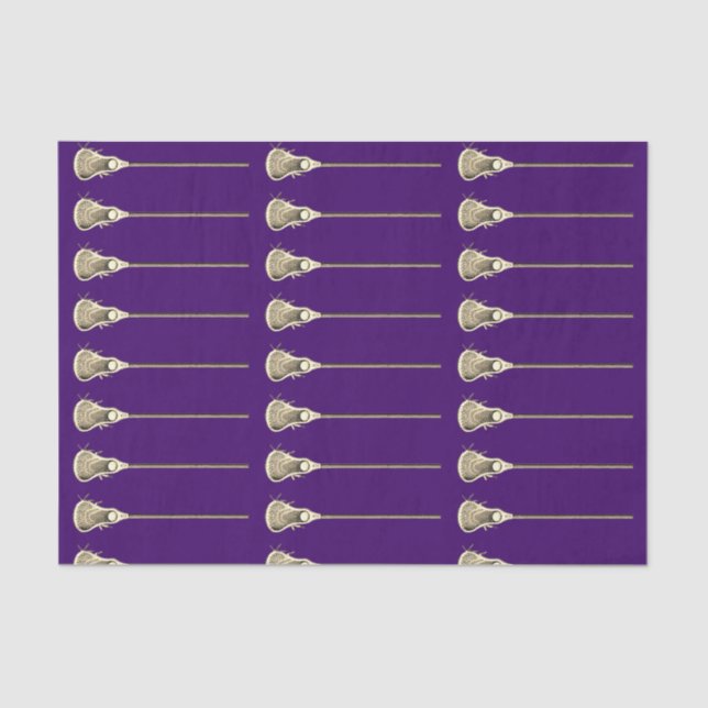 Papel De Seda Lacrosse Sports Purple Tissue Paper (Frente )