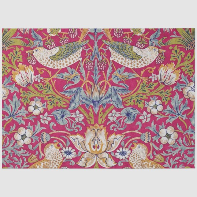 Papel De Seda Ladrão de Morango, William Morris (Frente )