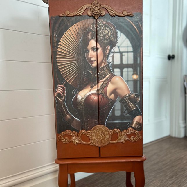 Papel De Seda Lady Cyborg mechanics steampunk v2 (Criador carregado)