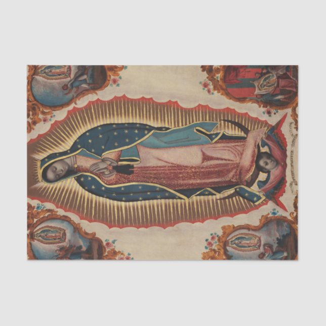 Papel De Seda Lady de Guadalupe, 1780, por Sebastian Zalcedo (Frente )