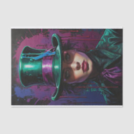 Papel De Seda Lady em um Surrealismo de Chapéu Superior e Dissoc