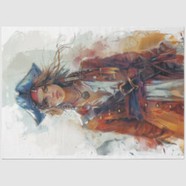 Papel De Seda Lady Pirate Decoupage