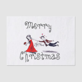 Papel De Seda Lady Pulling Husband Engraçado