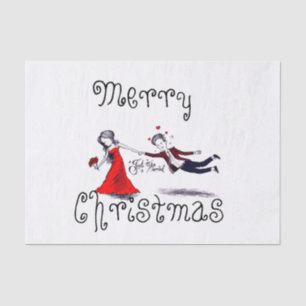 Papel De Seda Lady Pulling Husband Engraçado