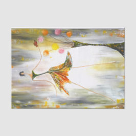 Papel De Seda Lady With a Butterfly Decoupage