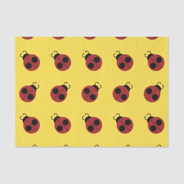 Papel De Seda Ladybug 60s retro legal vermelho (Frente )