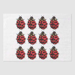 Papel De Seda Ladybug Red Black Insett Ladybug