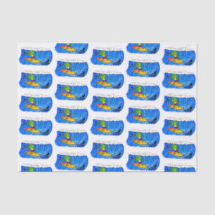 Papel De Seda Lagarto espinhoso surfando cartoon