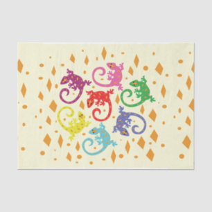 Papel De Seda Lagartos coloridos