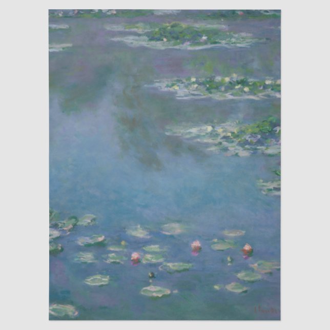 Papel De Seda Lago de Lírios de Monet (Frente )