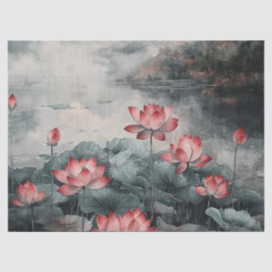 Papel De Seda Lago de Lótus ao Luar (5)