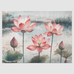 Papel De Seda Lago de Lótus ao Luar (7)