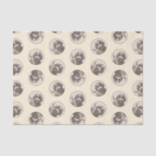 Papel De Seda Lagotto Romagnolo Pintando Bela Arte Cão Original