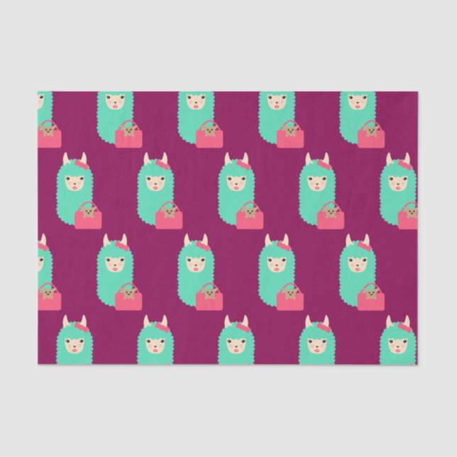 Papel De Seda Lama feminino Emoji (Frente )